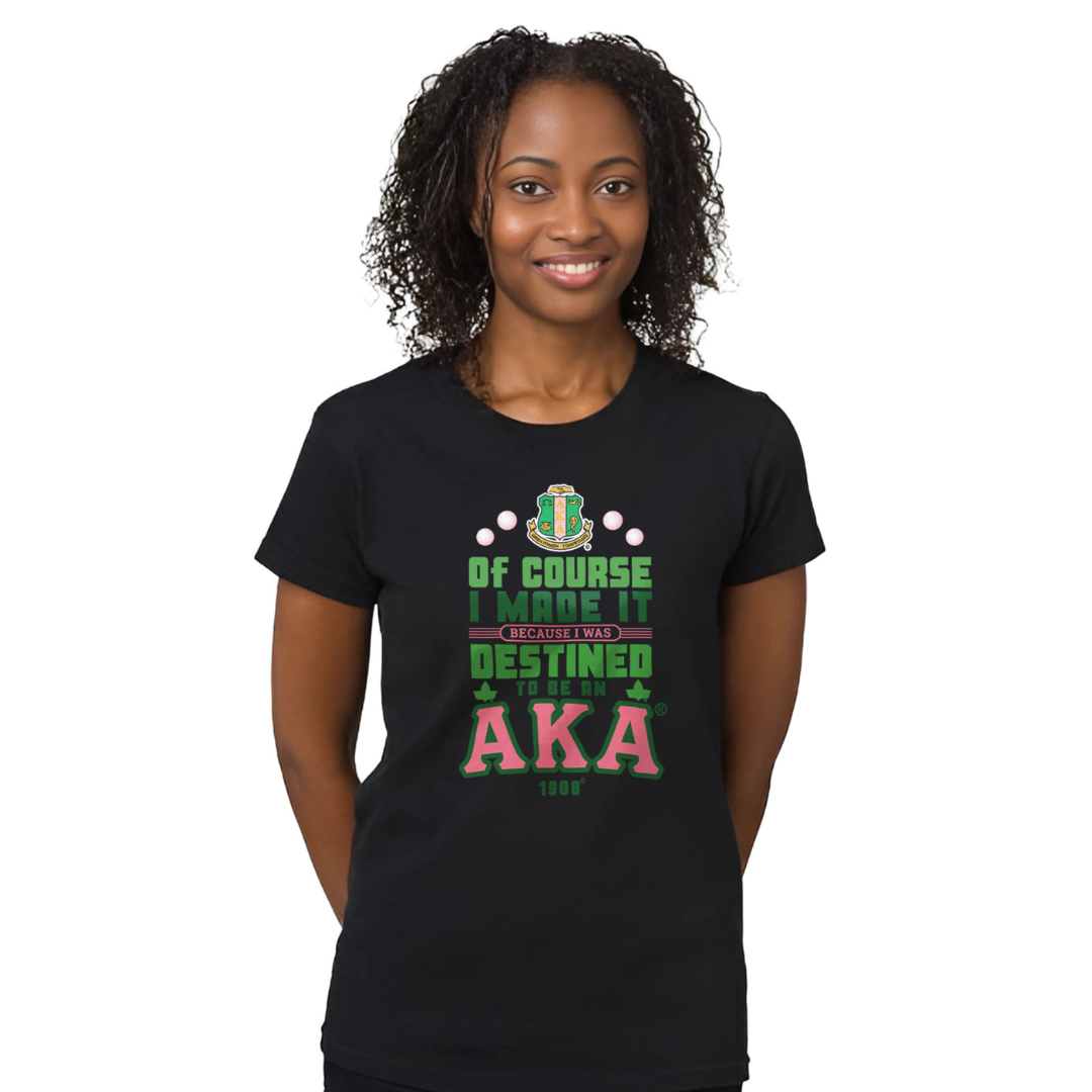 Custom Alpha Kappa Alpha Sorority, Inc Destined to be an AKA® Crossing T-Shirt. SISTERHOOD SEALED. DESTINY FULFILLED!