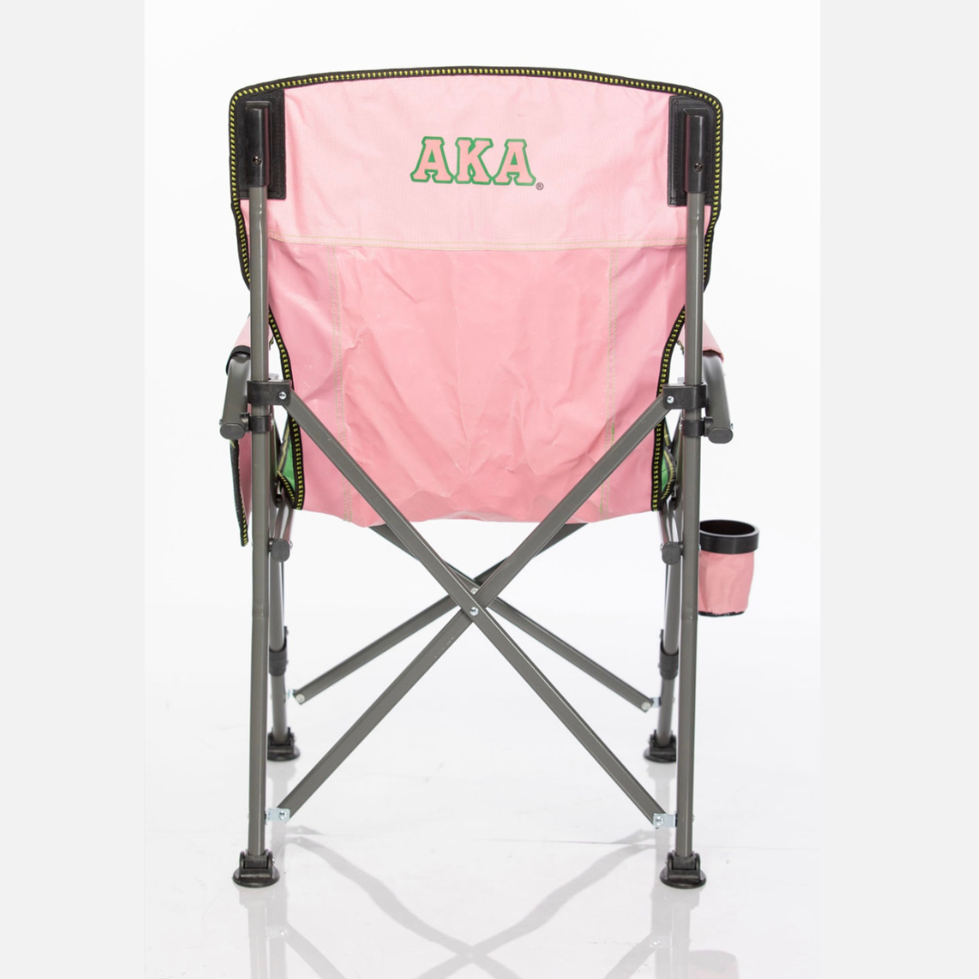 Custom Alpha Kappa Alpha Sorority, Inc Beach/Camping/Lawn Chair.                                         SIT PRETTY & PROUD IN PINK & GREEN!