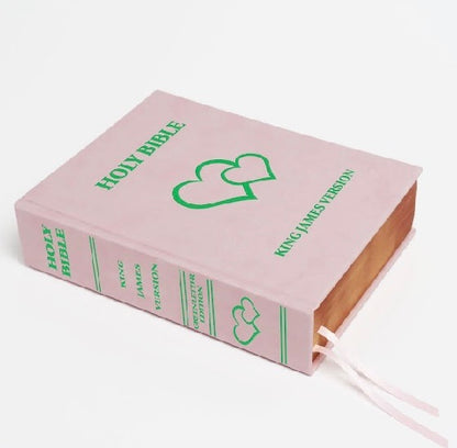 PINK Leather-like GREEN Letter EDITION KJV BIBLE.